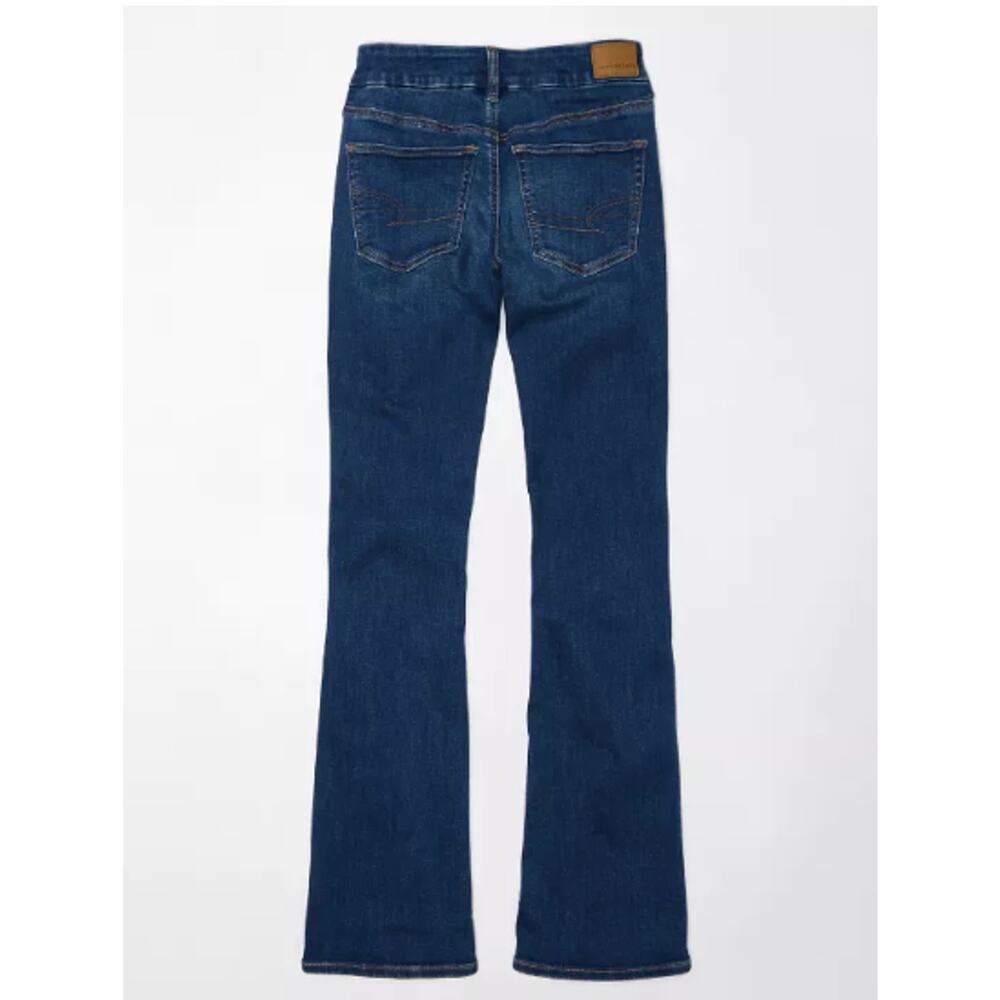 American Eagle Jeans 16 Curvy Lowrise Kick Bootcut Next Level Blue Denim NEW - Picture 4 of 10